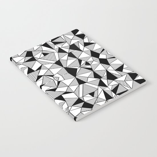 Ab Lines Tile with Black Blocks Notebook