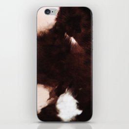 Dark Cowhide Fur (digitally created) iPhone Skin