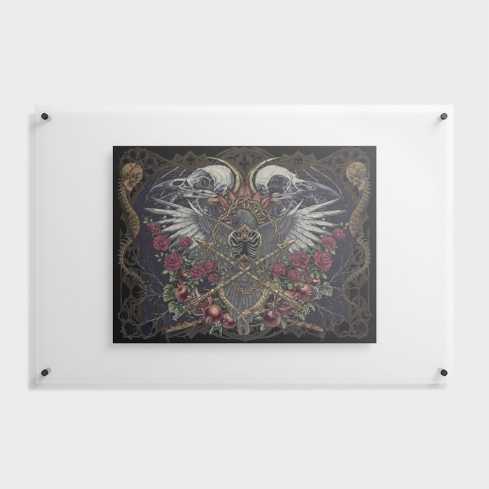 ROSE AND MAGPIE Floating Acrylic Print