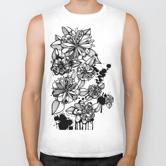 Blooms Biker Tank