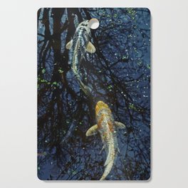 Koi floating in the branches  Cutting Board