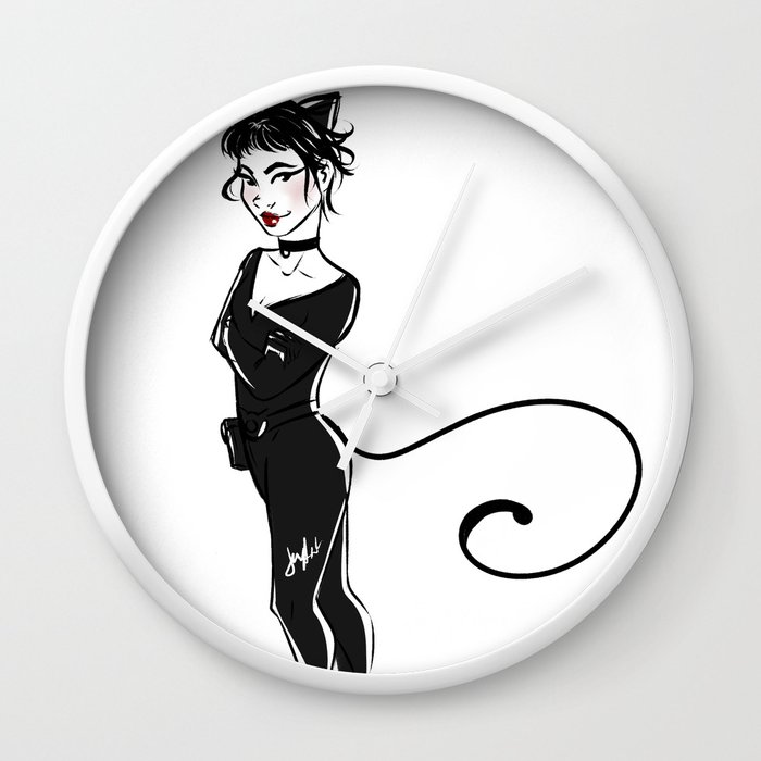 Cat Got Your Tongue Wall Clock By Jemyartshop Society6