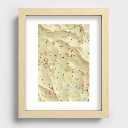Vanilla Cake Frosting & Candy Sprinkles Recessed Framed Print