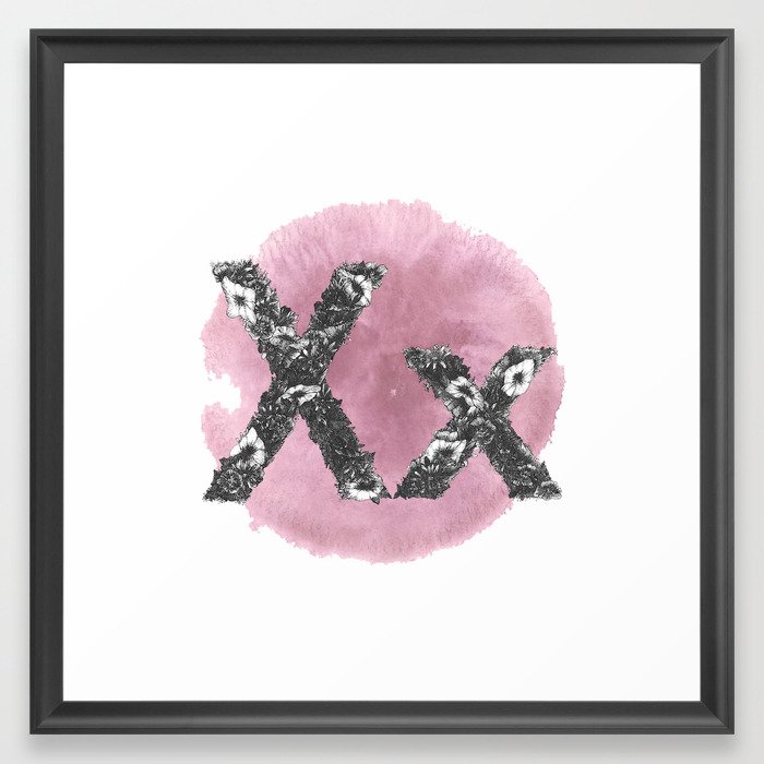 Xx Pink Framed Art Print