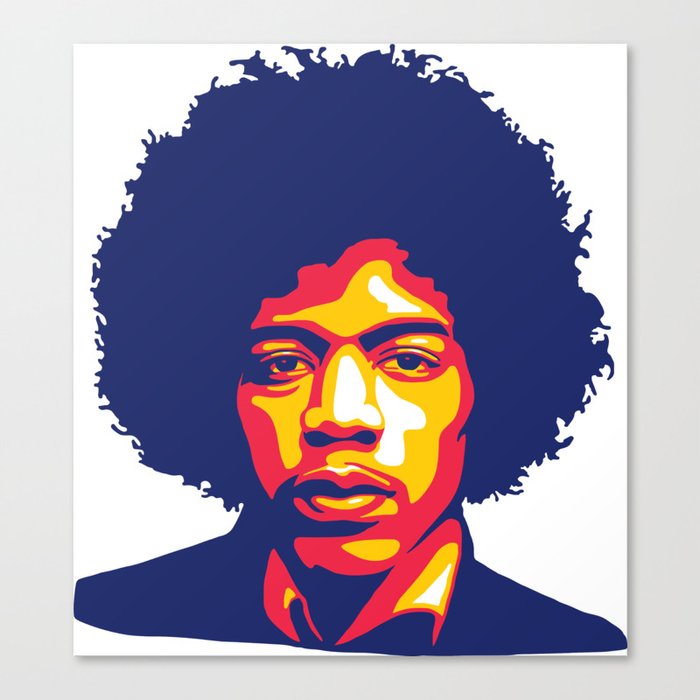 Jimi Hendrix Canvas Print By Santiagovidal Society6