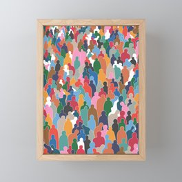 Abstract Colorful People Framed Mini Art Print