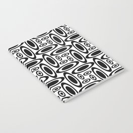Black and White Repeat Pattern 12 Notebook