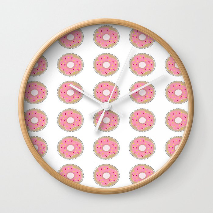 Eat Donuts Wall Clock
