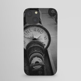 vintage weight lifting plates iPhone Case