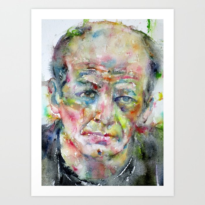 Jackson Pollock Watercolor Portrait Art Print By Lautir Society6