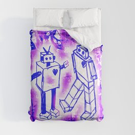Purple Robot Love Comforter