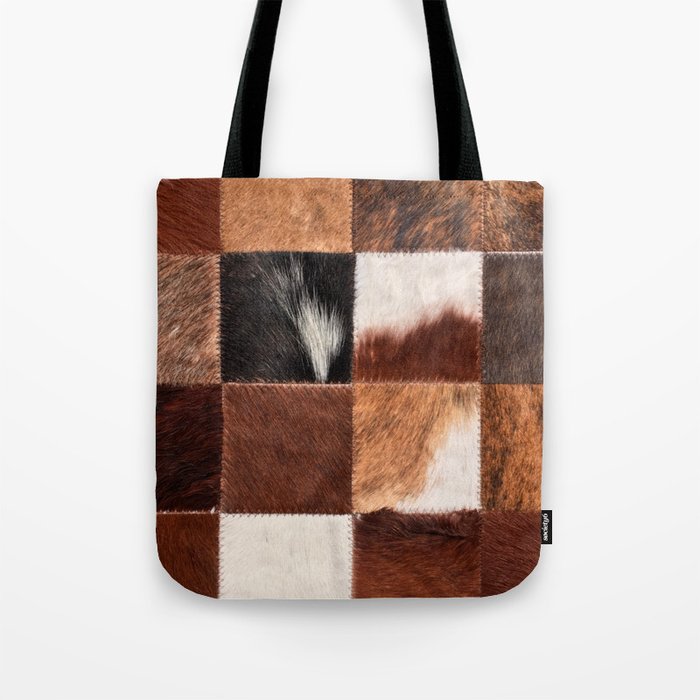 Checkered cowhide  Tote Bag