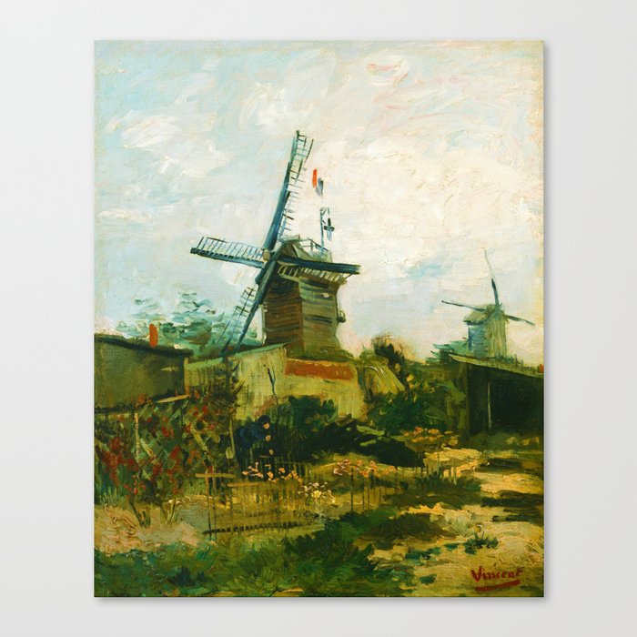 Vincent van Gogh "Windmills on Montmartre" Canvas Print