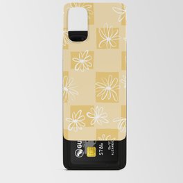 Daisy checkerboard in sunny yellow Android Card Case
