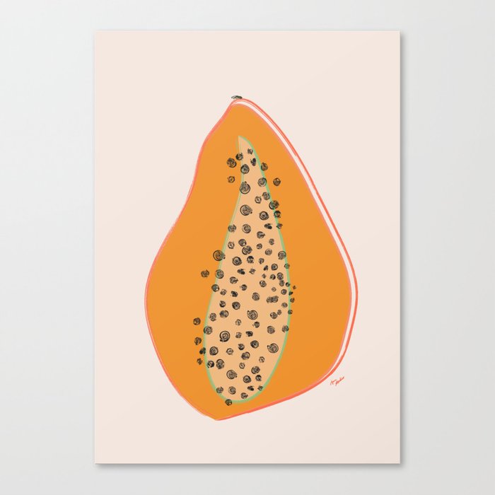 Papaya Please Canvas Print