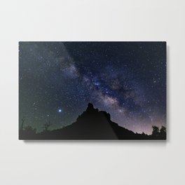 Milky Way Rising Over Bell Rock in Sedona Metal Print
