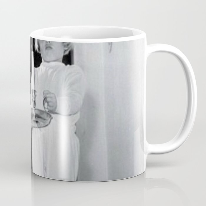 Creepy Ventriloquist Dummies that look like they might want to kill you black and white photography Coffee Mug