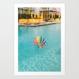 Palm Springs Pool Day Art Print