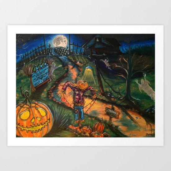 At the stroke of Halloween Art Print