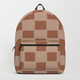 Tipsy checker in terracotta Backpack