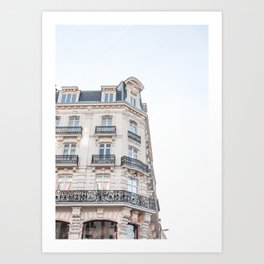 Parisian Building Paris France Photo Art Print | Europe Street Architecture Travel Photography Art Print