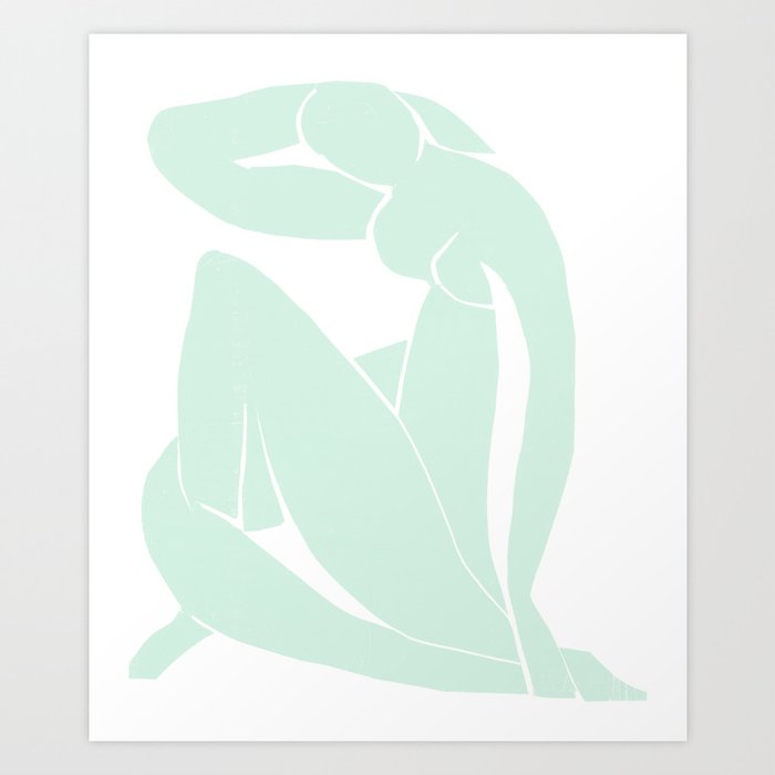 The Blue Nude in Mint by Henri Matisse Art Print