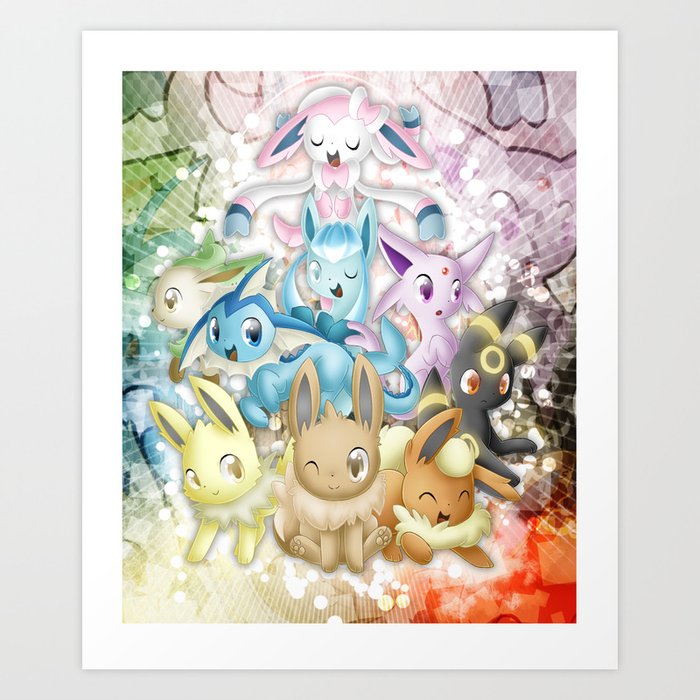 Eevee evolution for every type (some are concept art)