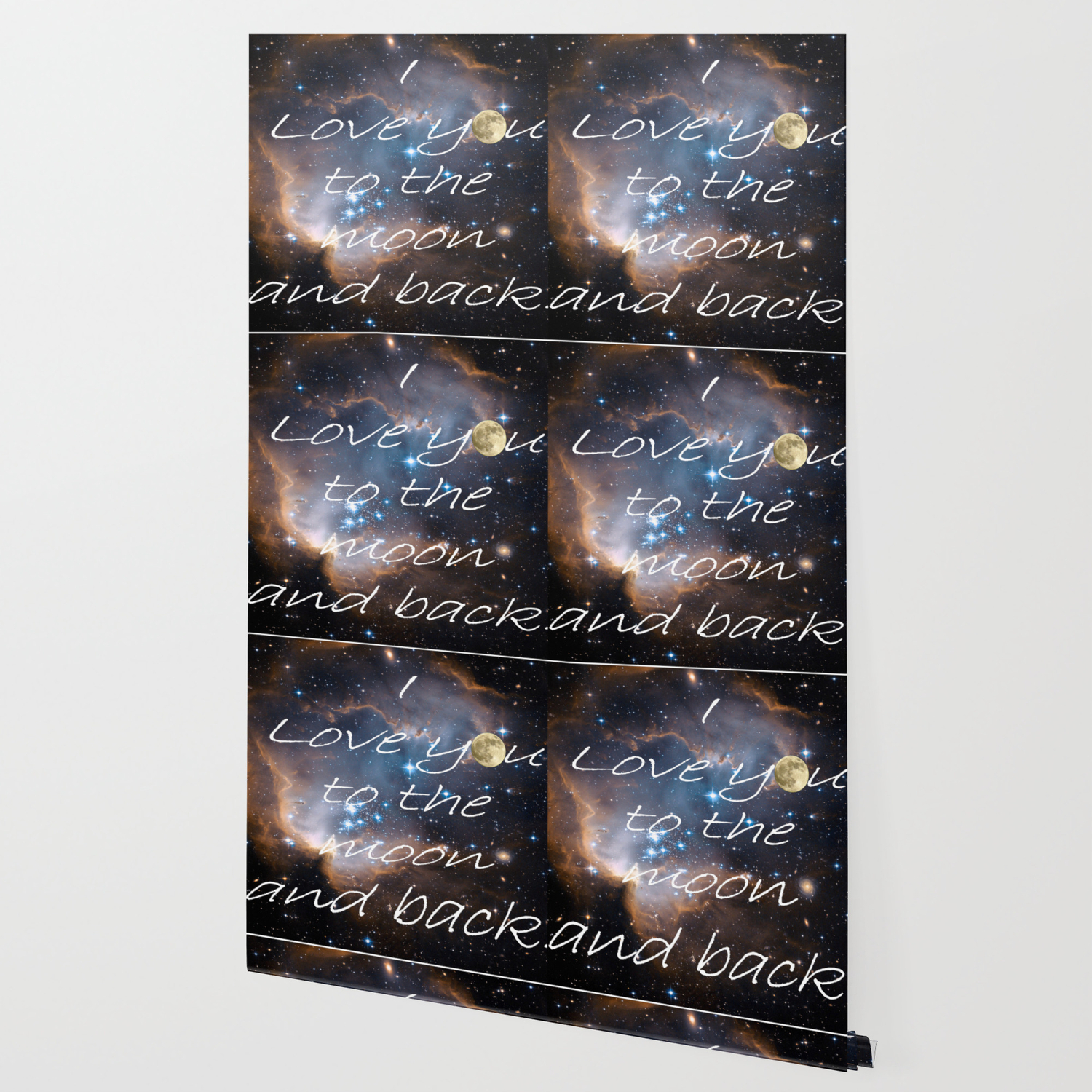 Contemporary I Love You To The Moon Stars Bedroom Decor Art A521