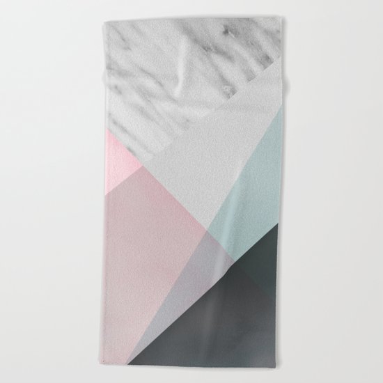 Scandinavian Mood Geometry Beach Towel