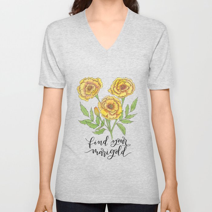 Find Your Marigold V Neck T Shirt