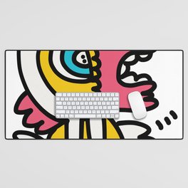 Graffiti Cool Street Comic Smiling People  Desk Mat