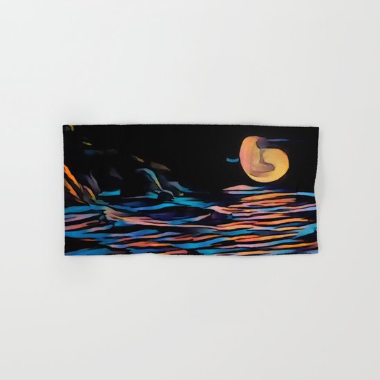 Moon over Beach Hand & Bath Towel