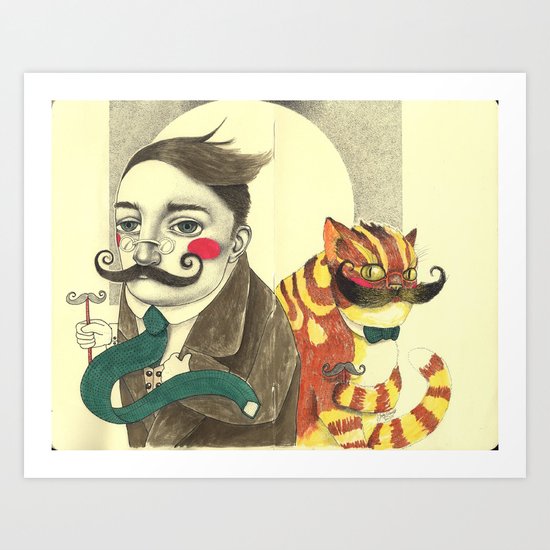 Two Fine Gentlemen Art Print