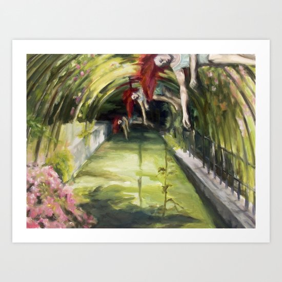 Agnes descending Art Print