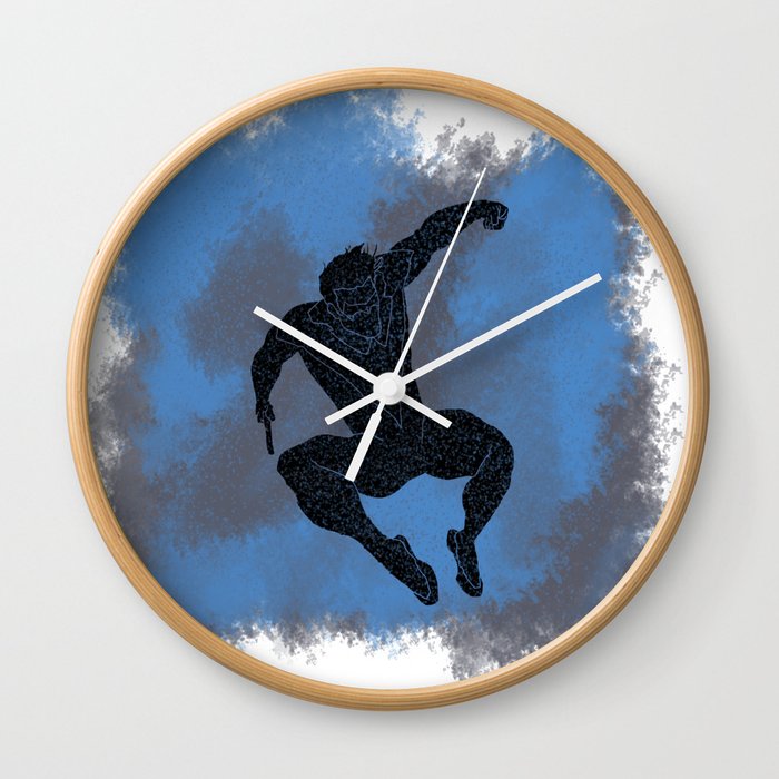 NightWing Splatter Background Wall Clock