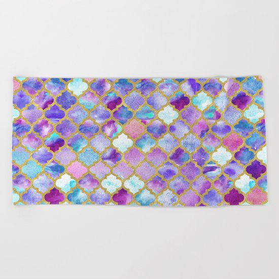Magenta Moroccan Beach Towel