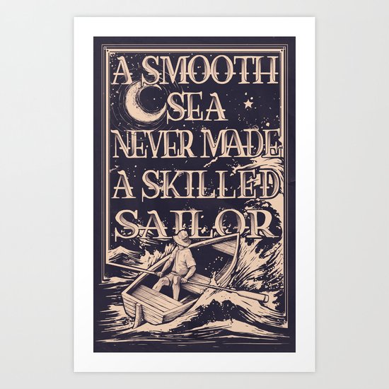 A Smooth Sea Art Print