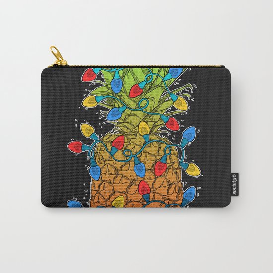 Pineapple Christmas Lights II Carry-All Pouch