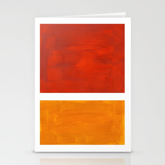 Burnt Orange Yellow Ochre Mid Century Modern Abstract Minimalist