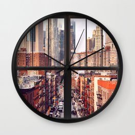 New York City | Lower Manhattan Window Wall Clock