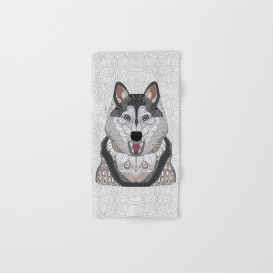 Happy Husky Hand & Bath Towel