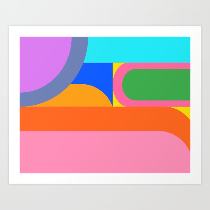 Shape and Color Study 59 Art Print