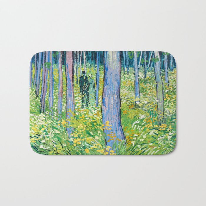 Vincent van Gogh "Undergrowth with Two Figures" Bath Mat