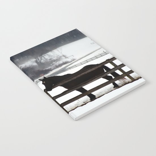Horse in the Winter Fog Notebook