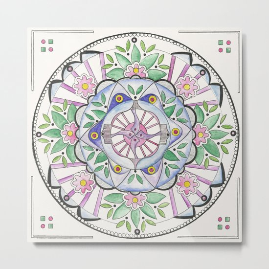 Mandala Floribunda Metal Print