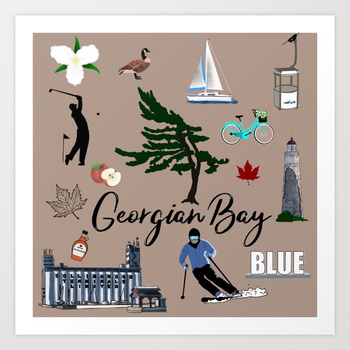 Images of Georgian Bay - Tan Art Print
