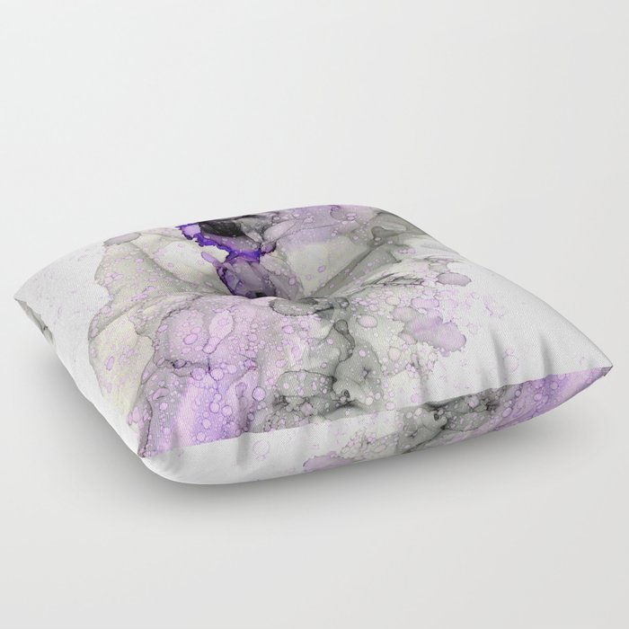 Purple Smoke and Rain Floor Pillow