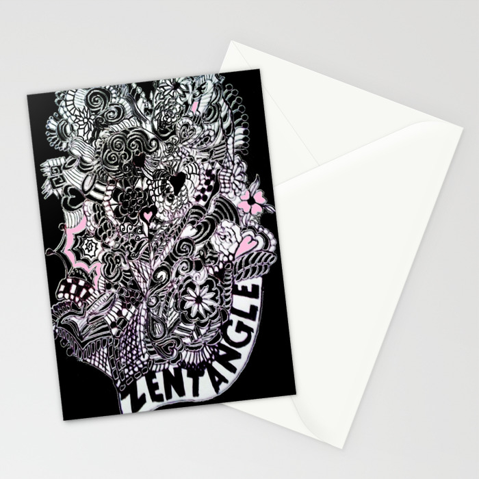 Digital Zentangle Stationery Cards By Rokinronda Society6