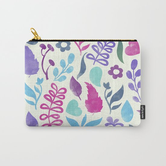 Watercolor Floral Pattern III Carry-All Pouch