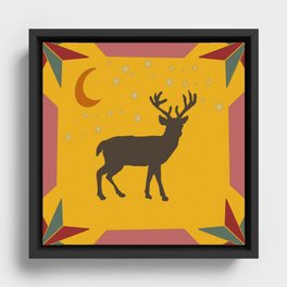 Warm Buck Framed Canvas